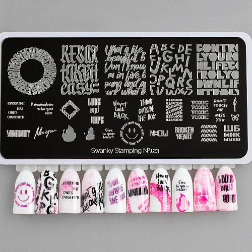 Stamping Platte Schablone Nr. 123 von Swanky
