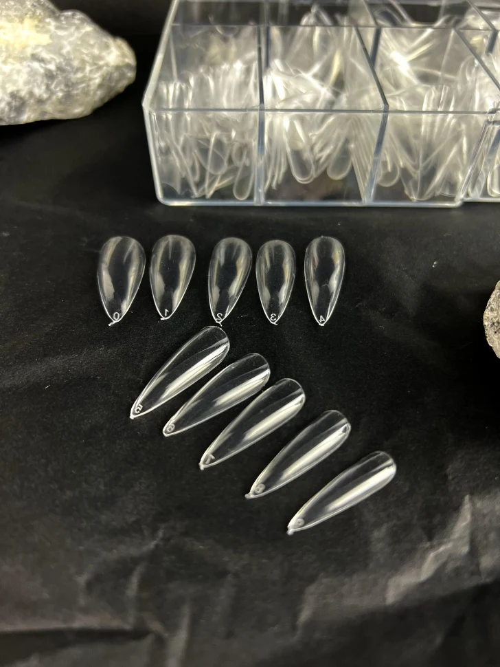 100er/500er Tip-Beutel Gel X-tention Tips Stiletto XXL
