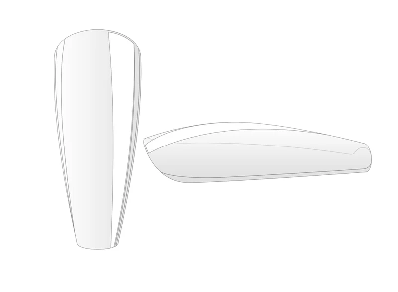 100er Tip-Beutel Gel X-tention Tips Ballerina Matt 100/500st.