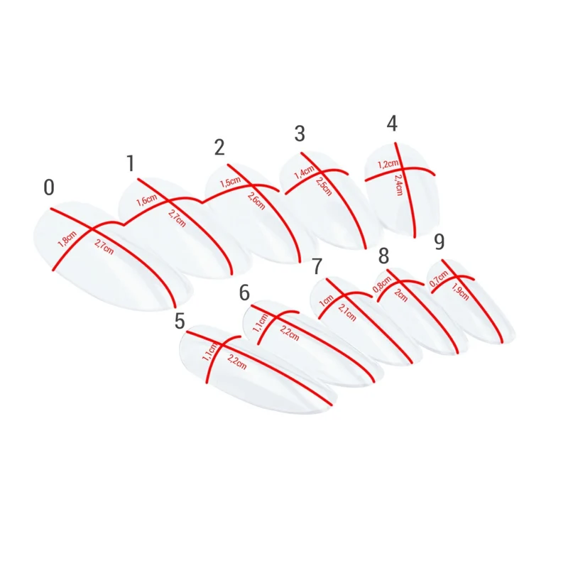 100/500er Tip-Beutel Gel X-tention Tips Oval long