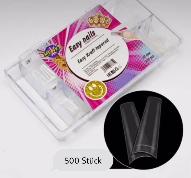 Easy Kraft "tapered" Nails Gel-Tips klar 500 Stk. von Imenka