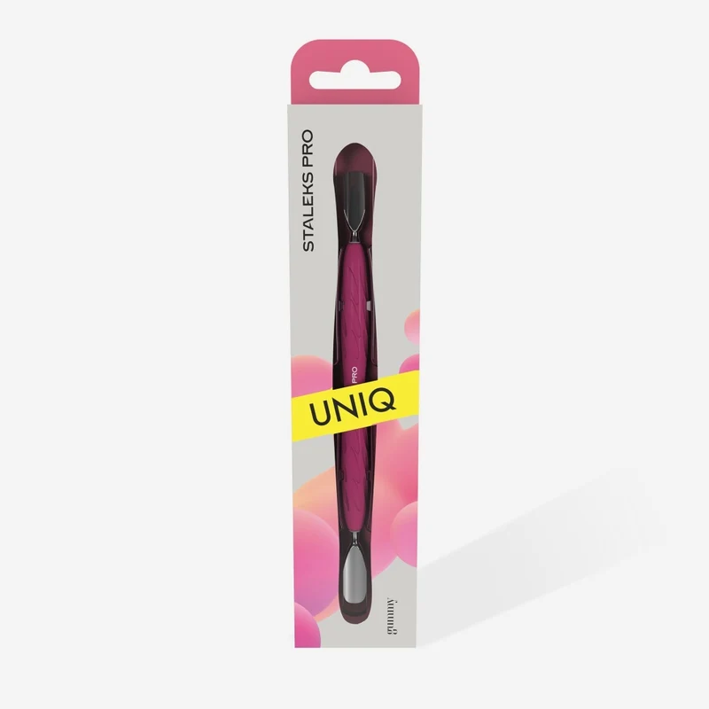 Nagelhautschieber mit Silikongriff "Gummy" UNIQ 10 TYP 1 (breiter runder Schieber + schmaler runder Schieber)