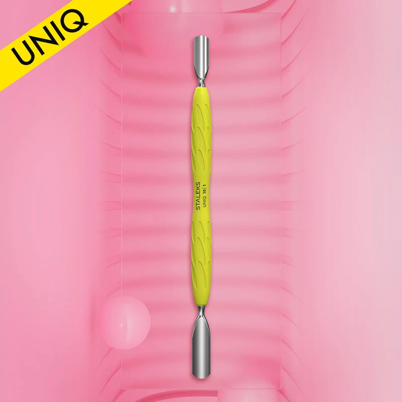 Nagelhautschieber mit Silikongriff "Gummy" UNIQ 10 TYP 1 (breiter runder Schieber + schmaler runder Schieber)