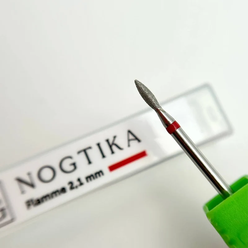 Flammen Bit von NOGTIKA Diamant rot 1,2mm-2,5 mm