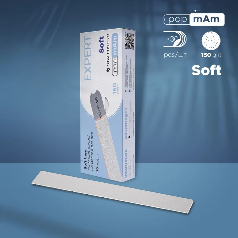 Einweg-PapmAm-Feilen Soft für gerade Nagelfeile DFCE-20W STALEKS PRO EXPERT