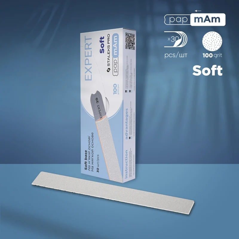 Einweg-PapmAm-Feilen Soft für gerade Nagelfeile DFCE-20W STALEKS PRO EXPERT