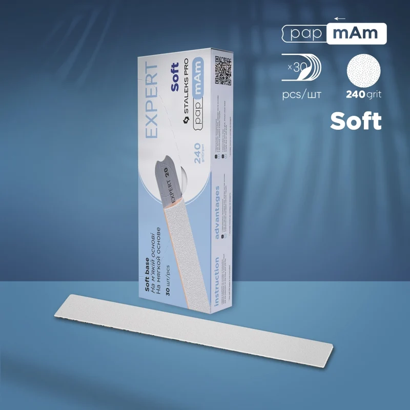 Einweg-PapmAm-Feilen Soft für gerade Nagelfeile DFCE-20W STALEKS PRO EXPERT
