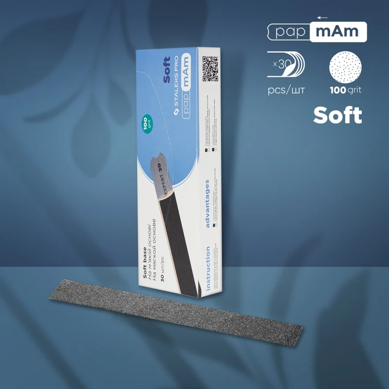 Einweg-PapmAm-Feilen Soft für gerade Nagelfeile DFCE-20 STALEKS PRO EXPERT (30 St)