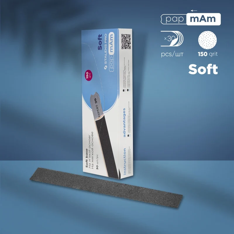 Einweg-PapmAm-Feilen Soft für gerade Nagelfeile DFCE-20 STALEKS PRO EXPERT (30 St)