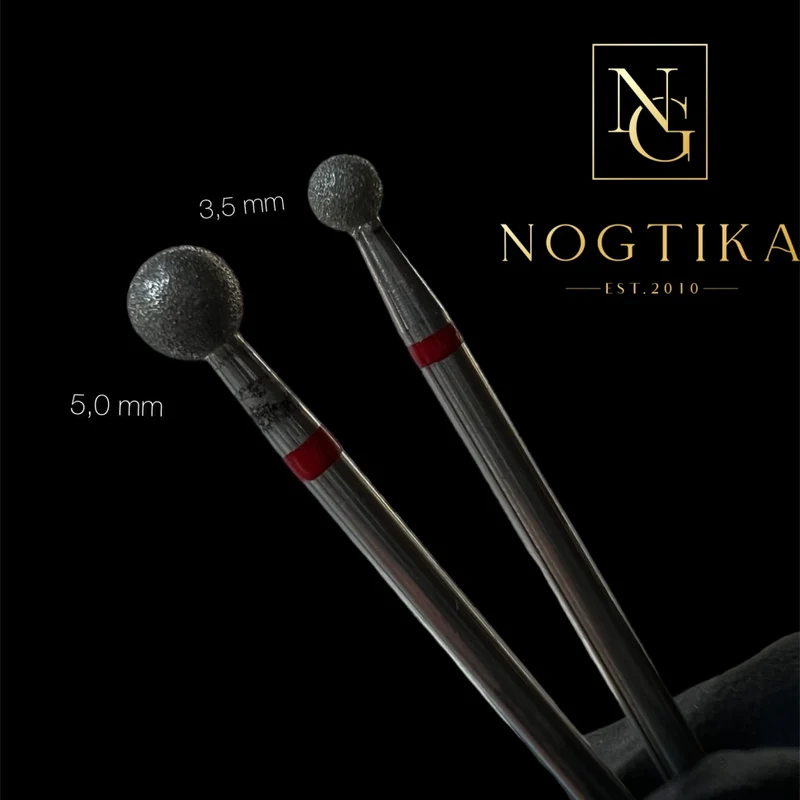 Diamantfräser Bit fein (roter Ring) in Größen: 1,6mm bis 5mm von NOGTIKA