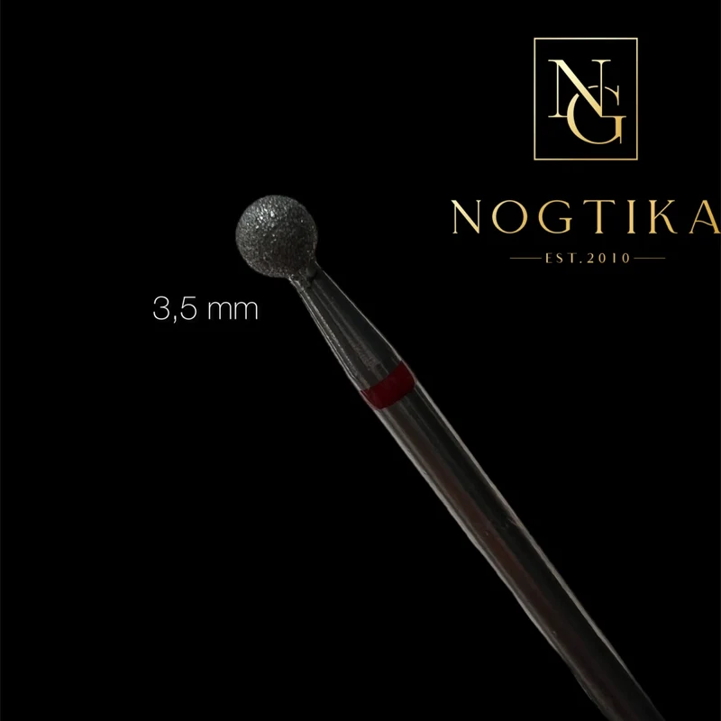 Diamantfräser Bit fein (roter Ring) in Größen: 1,6mm bis 5mm von NOGTIKA