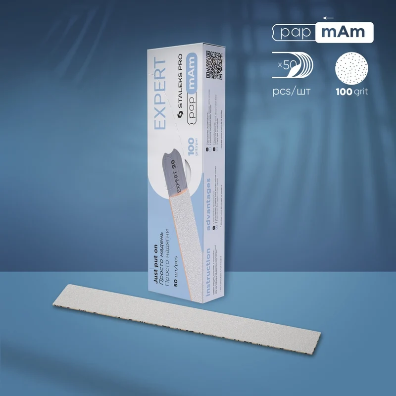 Einweg-PapmAm-Feilen für gerade Nagelfeile DFCE-22W STALEKS PRO EXPERT 50 ST.