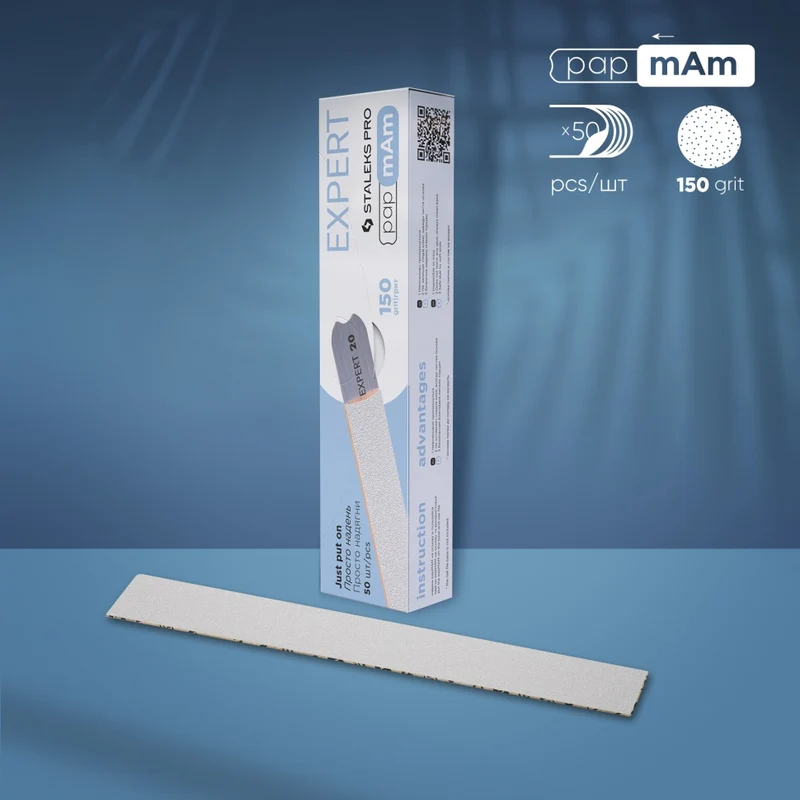Einweg-PapmAm-Feilen für gerade Nagelfeile DFCE-22W STALEKS PRO EXPERT 50 ST.