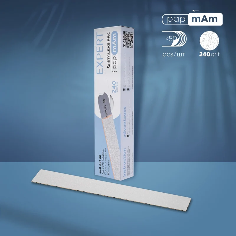 Einweg-PapmAm-Feilen für gerade Nagelfeile DFCE-22W STALEKS PRO EXPERT 50 ST.