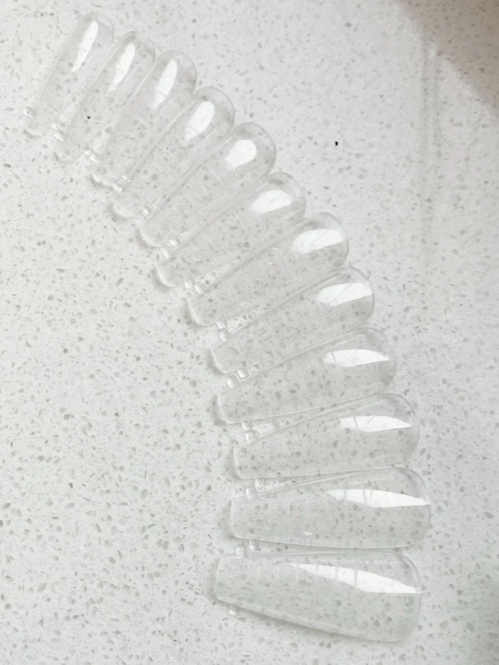 Dual Nageltips für Acrylgel (wiederverwendbar) klar 12/60 Stk. 'Salon Ballerina'