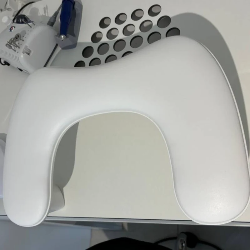 Handauflage mit Lederkissen (weiß)