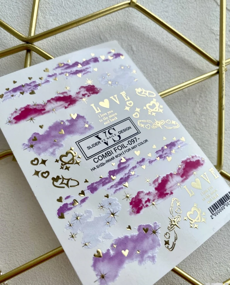 Slider mit Folie (Wasserlösliche Aufkleber) von VS Nails 97 COMBI FOIL