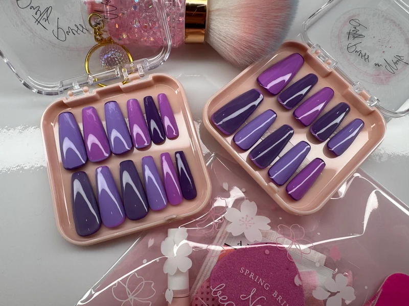 Purples & Stripes - Medium Coffin