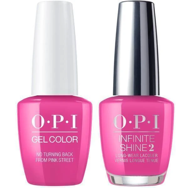 OPI GelColor No Turning Back From Pink Street #L19 + Infinite Shine #L19