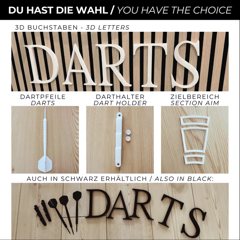 3D-Dart-Buchstaben & Zubehör
