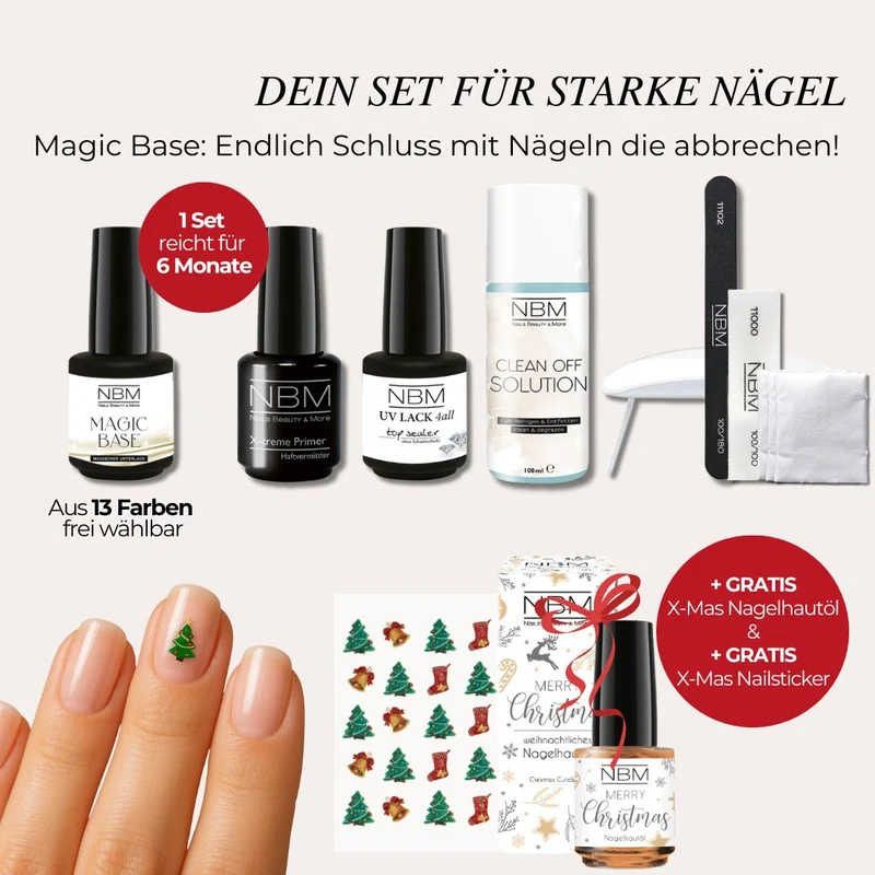 🎄 Magic Base Christmas Starter-Set – für starke, schöne Nägel wie im Studio