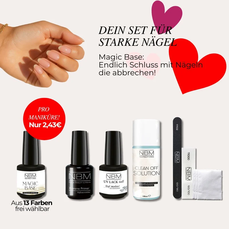 Magic Base Set(ohne Lampe) – dein Start zu starken Nägeln