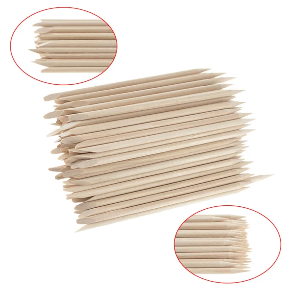 Wooden Cuticle Pushers & Nail Art Tool Set of 100