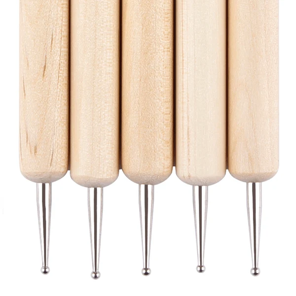 2 Way Wooden Dotting Pen Set of 5 #14198