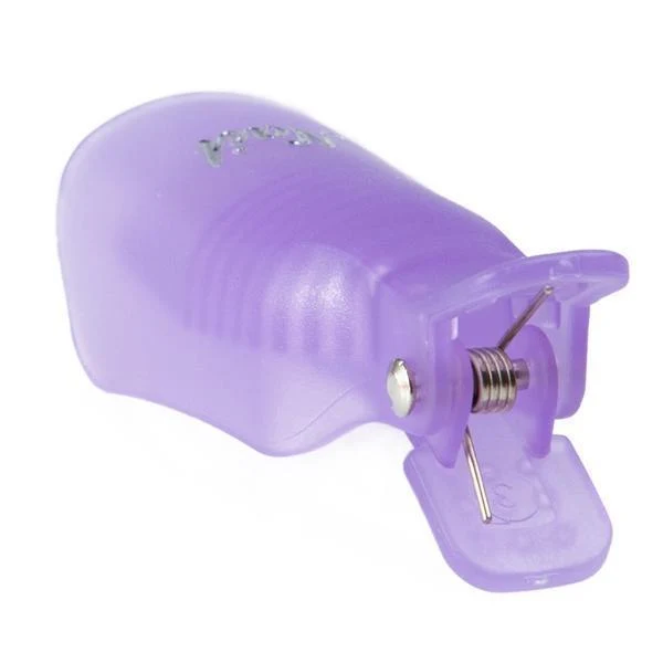 Gel Nail Polish Remover Purple Clip Wraps Set of 10