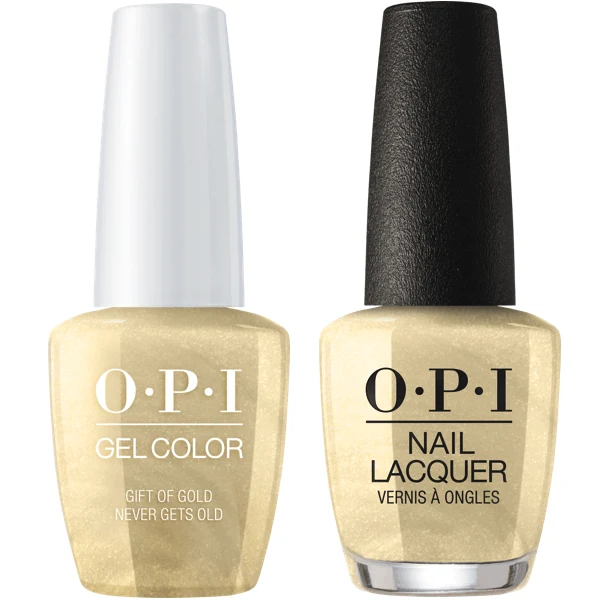 OPI GelColor + Matching Lacquer Gift Of Gold Never Gets Old #J12