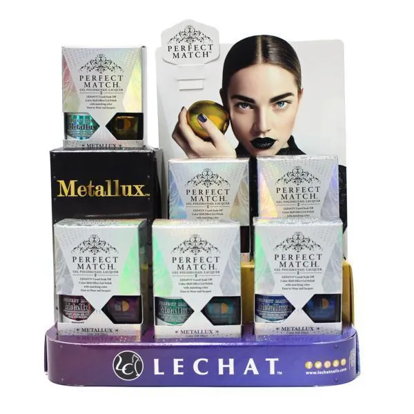 LeChat Perfect Match Gel + Matching Lacquer Metallux Collection #MLMS01 - #MLMS06