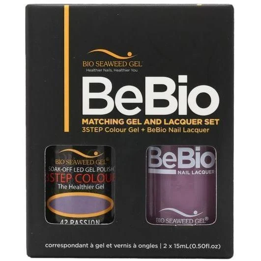 Bio Seaweed Gel Color + Matching Lacquer Passion #42