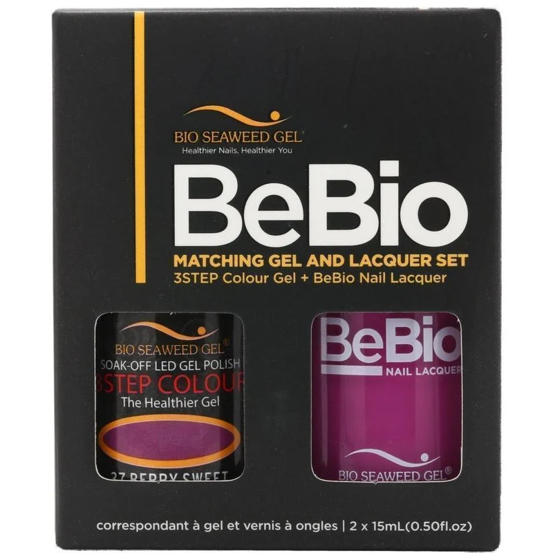 Bio Seaweed Gel Color + Matching Lacquer Berry Sweet #37