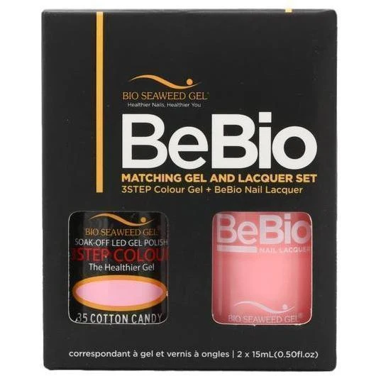 Bio Seaweed Gel Color + Matching Lacquer Cotton Candy #35