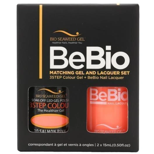 Bio Seaweed Gel Color + Matching Lacquer Salmon Pink #30