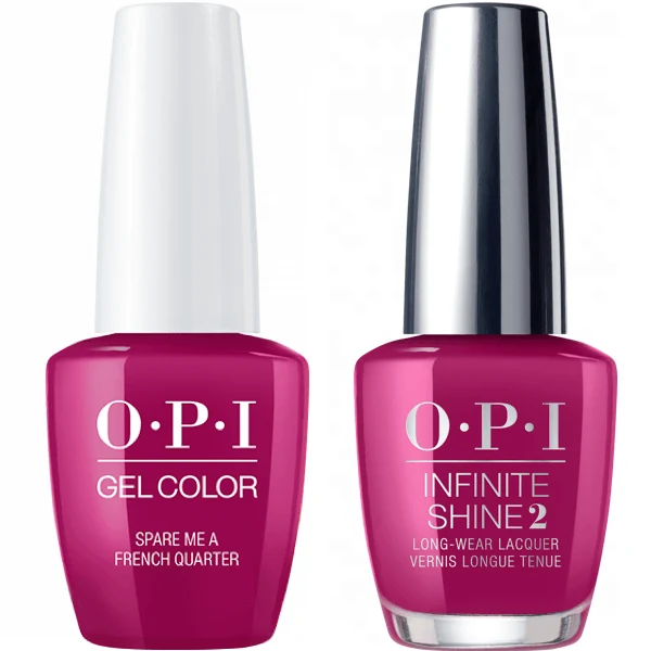 OPI GelColor Spare Me A French Quarter? #N55 + Infinite Shine #N55