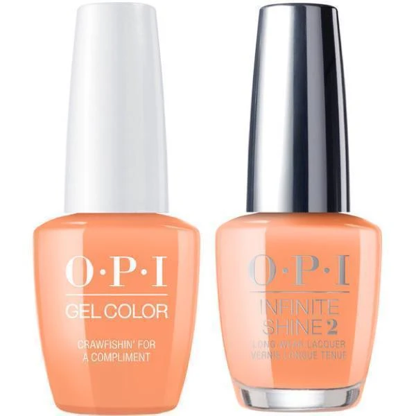 OPI GelColor Crawfishin' For A Compliment #N58 + Infinite Shine #N58