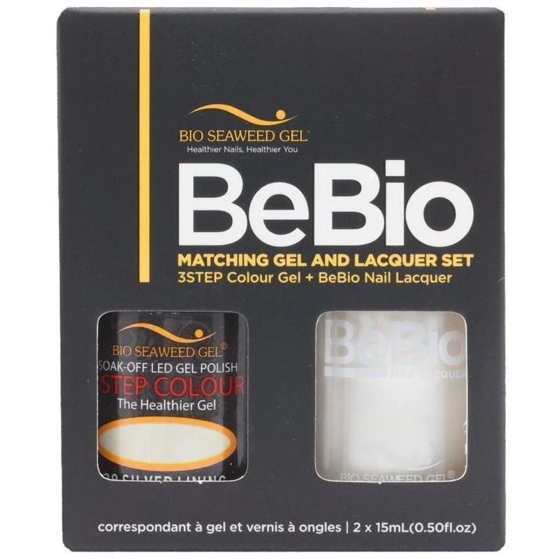 Bio Seaweed Gel Color + Matching Lacquer Silver Lining #28