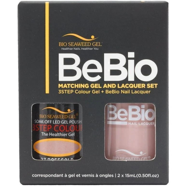 Bio Seaweed Gel Color + Matching Lacquer Rose Gold #27