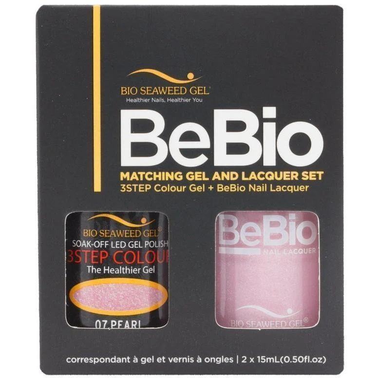 Bio Seaweed Gel Color + Matching Lacquer Pearl #07