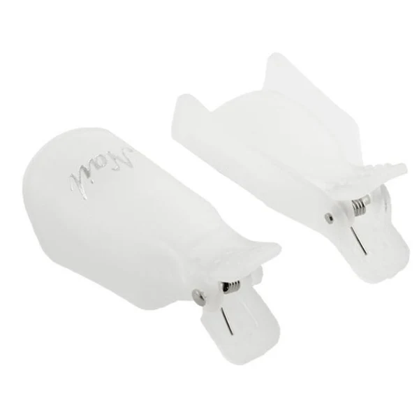 Gel Nail Polish Remover White Clip Wraps Set of 10