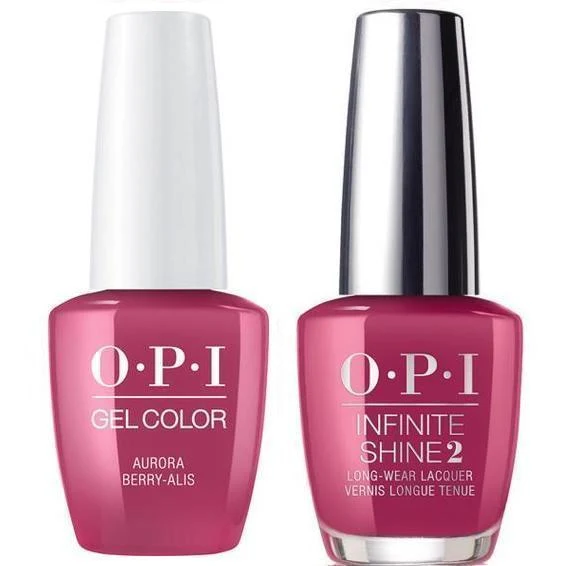 OPI GelColor Aurora Berry-Alis #I64 + Infinite Shine #I64