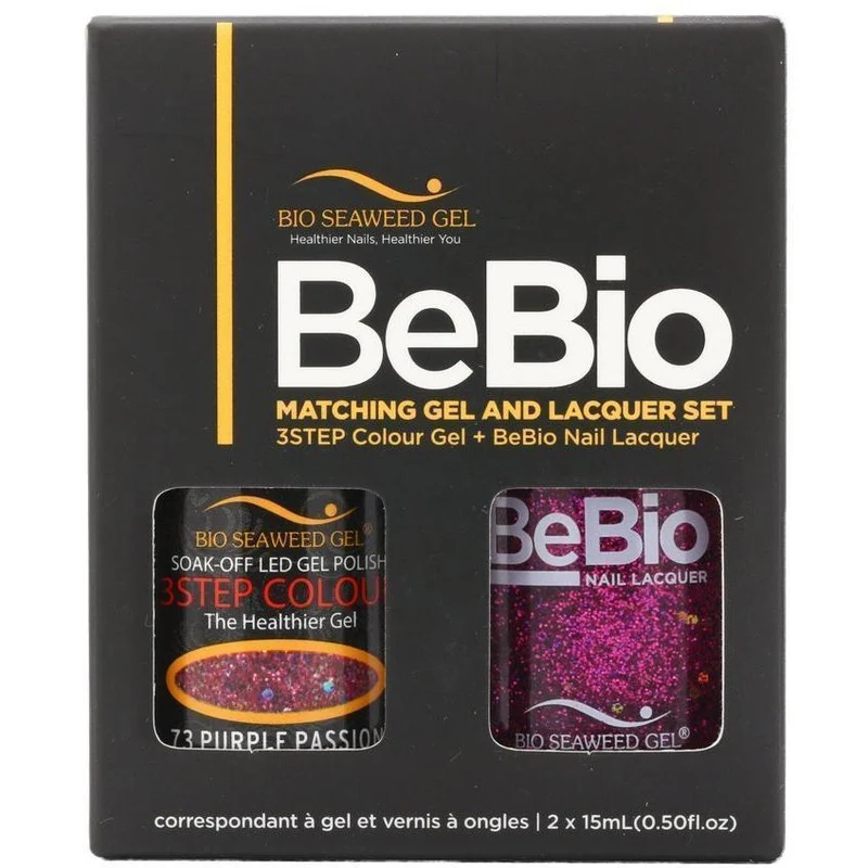 Bio Seaweed Gel Color + Matching Lacquer Purple Passion #73