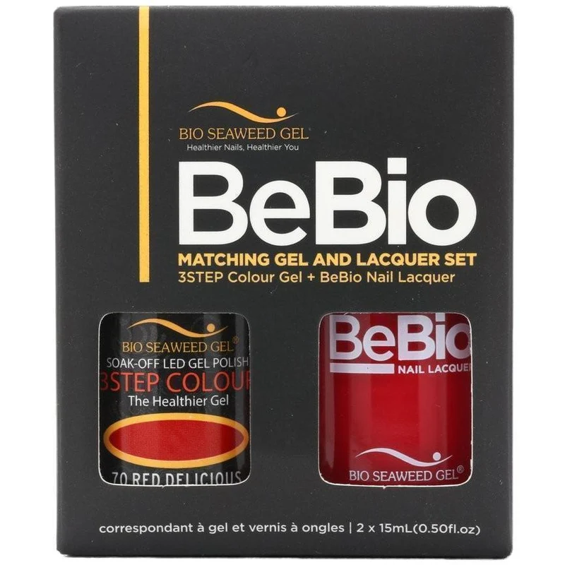 Bio Seaweed Gel Color + Matching Lacquer Red Delicious #70