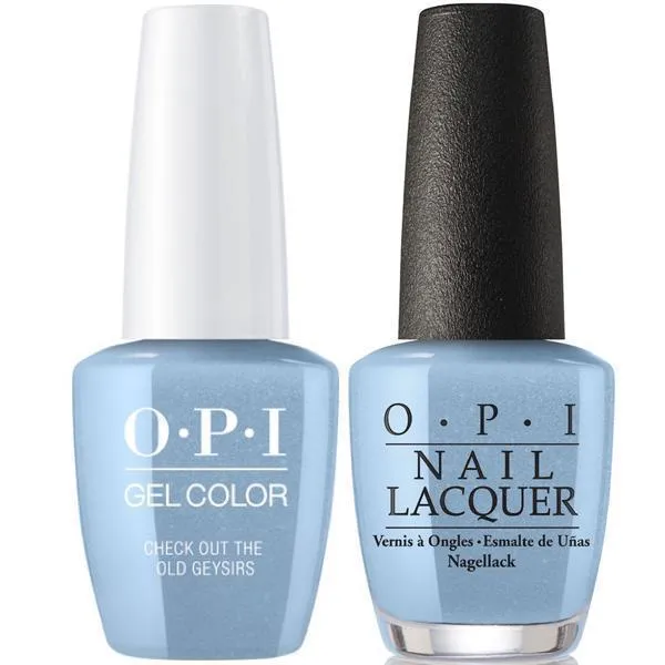 OPI GelColor + Matching Lacquer Check Out the Old Geysirs #I60