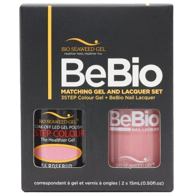 Bio Seaweed Gel Color + Matching Lacquer Rosebud #56