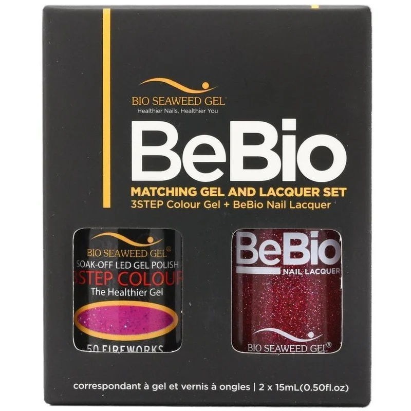 Bio Seaweed Gel Color + Matching Lacquer Fireworks #50