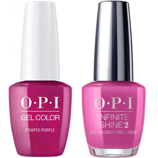 OPI GelColor Pompeii Purple #C09 + Infinite Shine #C09