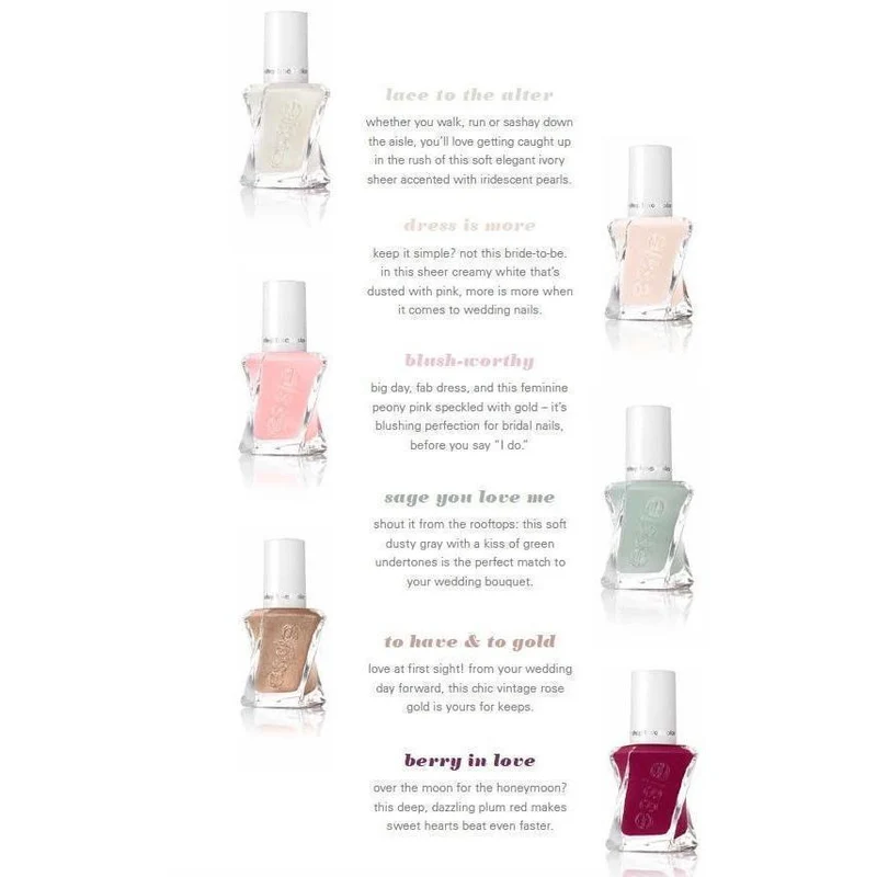 Essie Gel Couture - 2017 Bridal Collection