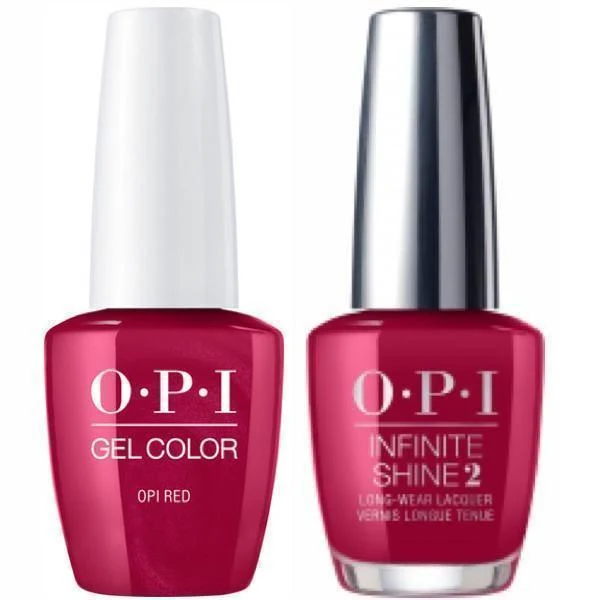 OPI GelColor OPI Red #L72 + Infinite Shine #L72